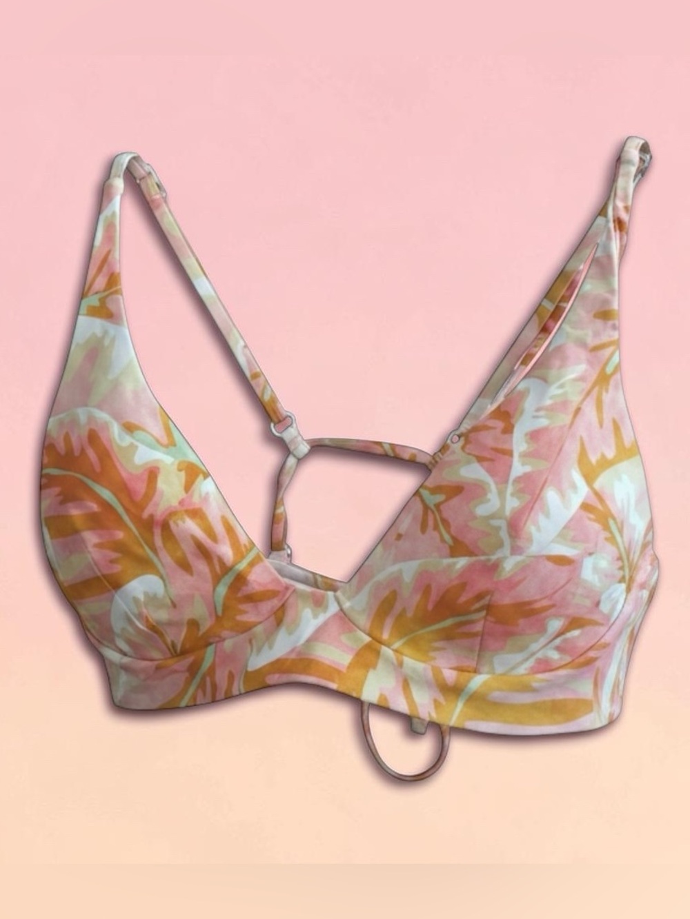 Fox Pastel Tropical Bralette in Pink, Orange & Mint